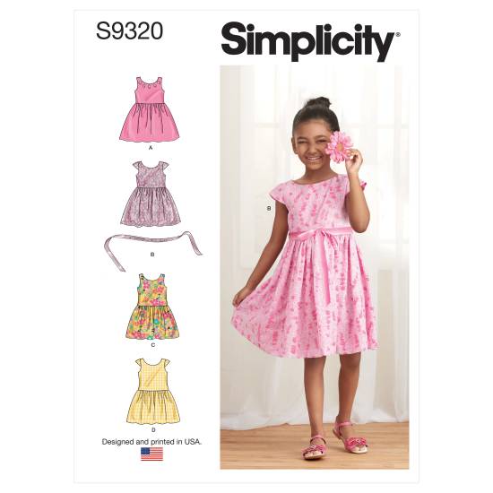 Simplicity Schnittmuster Mädchen Kleider-Rock 9320.CDD