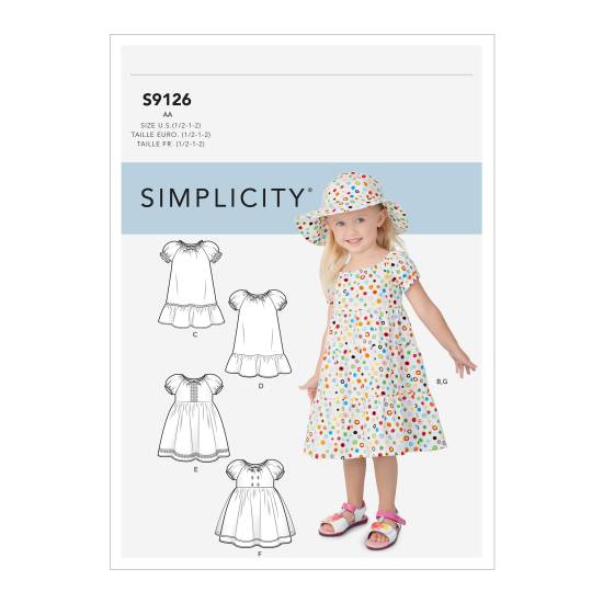 Simplicity Schnittmuster Mädchen Sommerliche Kinderkleider 9126.BB