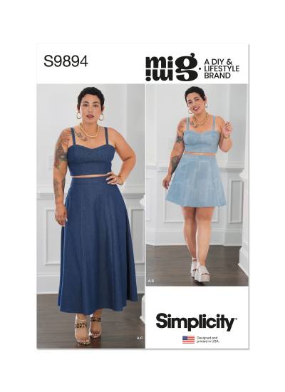 Simplicity Schnittmuster Set Damen Top und Shirt #9894.BB Gr. 46-54