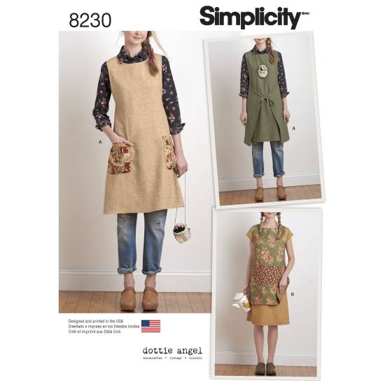 Simplicity Schnittmuster-Set Damen Wickelkleier Westen #8230.A
