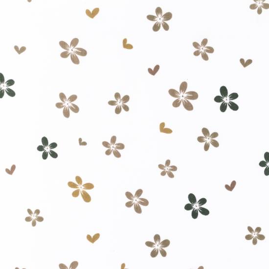 Small Flowers (Popeline) - ECO - beige