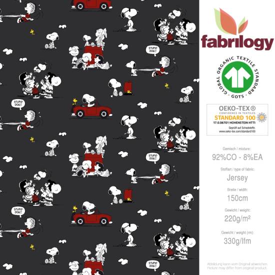 Snoopy Cabrio - GOTS - dark gray