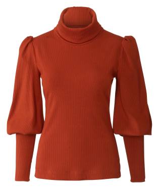 Knitted dress + shirt with turtleneck and gathered sleeves | BURDA | Size: 34-44 | Level: 2