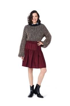 Tiered skirt with elastic band | BURDA | Size: 34-48 | Level: 1