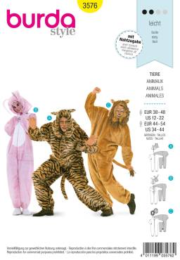 Animal overalls | BURDA | Size: D38-48/H44-54 | Level: 3