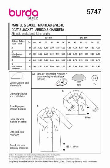 Trenchcoat | BURDA | Gr: 46 - 56 | Level: 3