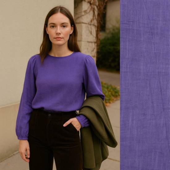Viscose Leinen Uni - purple