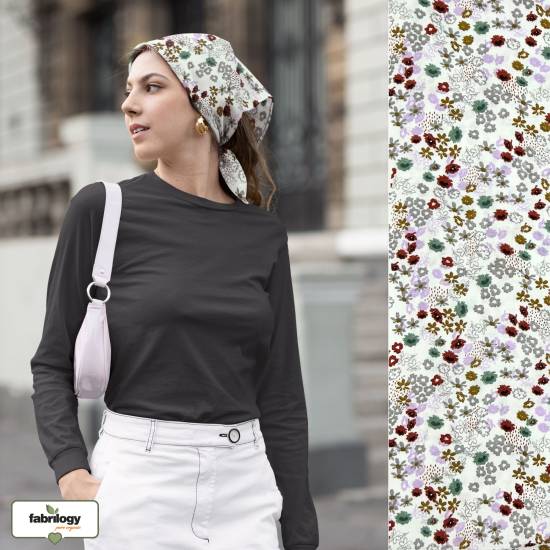 Whispering Meadow (Musselin flat) - ECO - Soft Cream