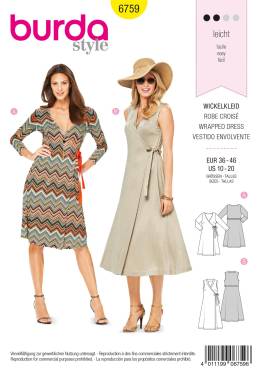 wrap dress | BURDA-Edition | Size: 36 - 46 | Levels: 2