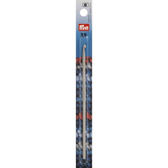 Woll-Häkelnadeln ohne Griff ALU 14 cm 3,50 mm grau