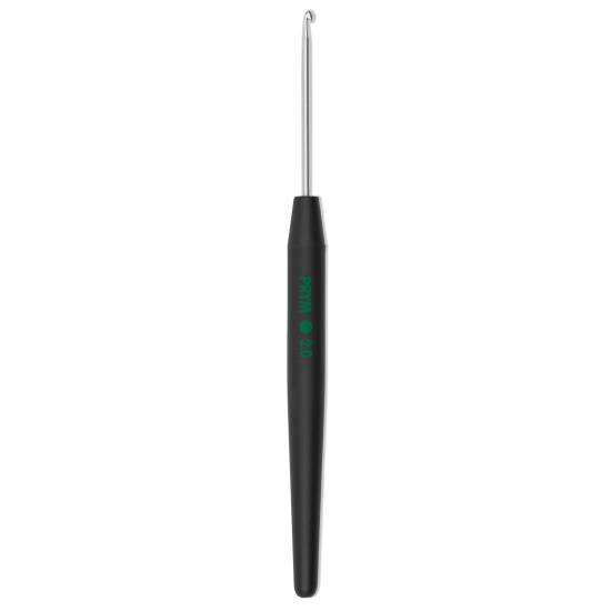 Woll-Häkelnadeln Soft-Griff ALU 14 cm 2,00 mm silberfarbig