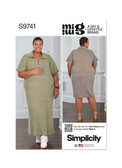 Women's Knit Dress in Two Lengths by Mimi G Style | Simplicity | 9741