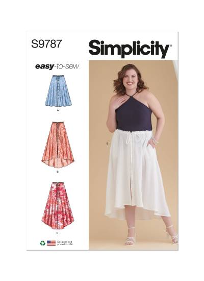 Women's Skirt With Hemline Variations | Simplicity | 9787