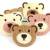 Patches | Embroidery | Bear head | 50x60mm | various colors
