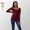 Bio Jersey - GOTS - dunkel-bordeaux