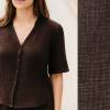 Dusty Cotton (Double Gauze Dirty Wash) - ECO - Dark Mocha