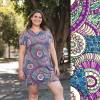 Flower Swirl (Viscose-Lycra) - ECO - violett