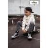 Jeanslook (French Terry) - GOTS - schwarz/grau