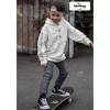 Jeanslook (French Terry) - GOTS - schwarz/grau