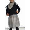 Jeanslook (French Terry) - GOTS - steingrau