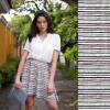 Multicolour Stripe (Popeline) - ECO - lila