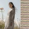 Multicolour Stripe (Popeline) - ECO - rot