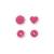 Non-sew press fasteners, Colour Snaps, Heart, pink