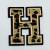 Patch it! | Design 101 | Letter: H | iron-on | 6,2x5,4 cm | leopard