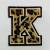 Patch it! | Design 101 | Letter: K | iron-on | 6,2x5,4 cm | leopard