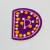 Patch it! | Design 102 | Letter: D | iron-on | 4x3,7 cm | violet