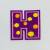Patch it! | Design 102 | Letter: H | iron-on | 4x4 cm | violet