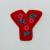 Patch it! | Design 102 | Letter: Y | iron-on | 4x4,2 cm | red