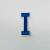 Patch it! | Design 103 | Letter: I | iron-on | 4x1,2 cm | blue