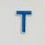 Patch it! | Design 103 | Letter: T | iron-on | 4x3 cm | blue