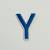 Patch it! | Design 103 | Letter: Y | iron-on | 4x3,2 cm | blue