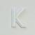 Patch it! | Design 104 | Letter: K | iron-on | 4x3 cm | white