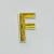 Patch it! | Design 105 | Letter: F | iron-on | 4x2,2 cm | yellow