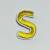 Patch it! | Design 105 | Letter: S | iron-on | 4x2,8 cm | yellow