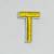 Patch it! | Design 105 | Letter: T | iron-on | 4x3 cm | yellow