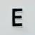 Patch it! | Design 106 | Buchstabe: E | aufbügelbar | 4x2,3 cm | schwarz