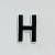 Patch it! | Design 106 | Letter: H | iron-on | 4x2,2 cm | black