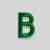 Patch it! | Design 107 | Letter: B | iron-on | 4x2,2 cm | green
