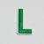 Patch it! | Design 107 | Letter: L | iron-on | 4x2,2 cm | green
