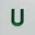 Patch it! | Design 107 | Letter: U | iron-on | 4x3 cm | green