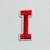 Patch it! | Design 108 | Letter: I | iron-on | 4x1,2 cm | red