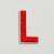 Patch it! | Design 108 | Letter: L | iron-on | 4x2,2 cm | red