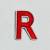 Patch it! | Design 108 | Letter: R | iron-on | 4x3 cm | red