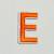 Patch it! | Design 109 | Letter: E | iron-on | 4x2,3 cm | orange