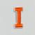 Patch it! | Design 109 | Letter: I | iron-on | 4x1,2 cm | orange