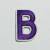 Patch it! | Design 110 | Letter: B | iron-on | 4x2,2 cm | lilac